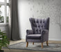 Adonis Gray Velvet Accent Chair image