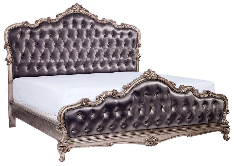 Acme Chantelle California King Bed with Button Tufted Panels in Antique Platinum 20534CK image