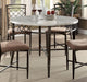 Acme Furniture Aldric Round Leg Dining Table in Faux Marble/Antique 73000 image