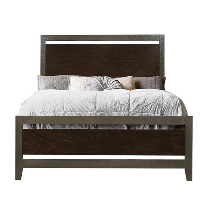 Acme Furniture Charleen King Panel Bed in Rich Walnut image