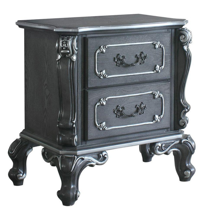 Acme Furniture House Delphine 2 Drawer Nightstand in Charcoal 28833 image