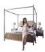 Acme Furniture House Marchese King Canopy Bed in Pearl Gray 28857EK image
