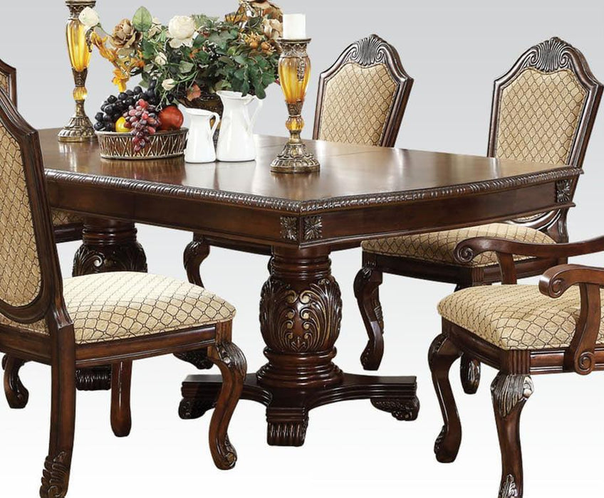 Acme Chateau de Ville Double Pedestal Dining Table in Espresso 64075 image