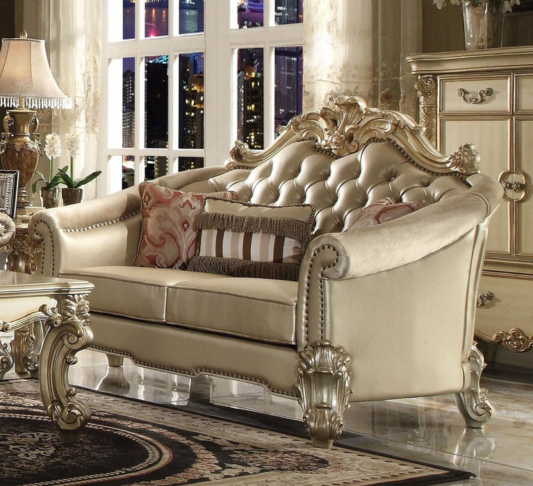 Acme Dresden Loveseat in Gold Patina 53121 image
