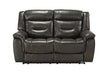 Acme Imogen Power Motion Loveseat in Gray Leather-Aire 54806 image