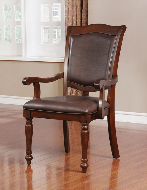 Sylvana Brown Cherry/Espresso Arm Chair (2/CTN) image