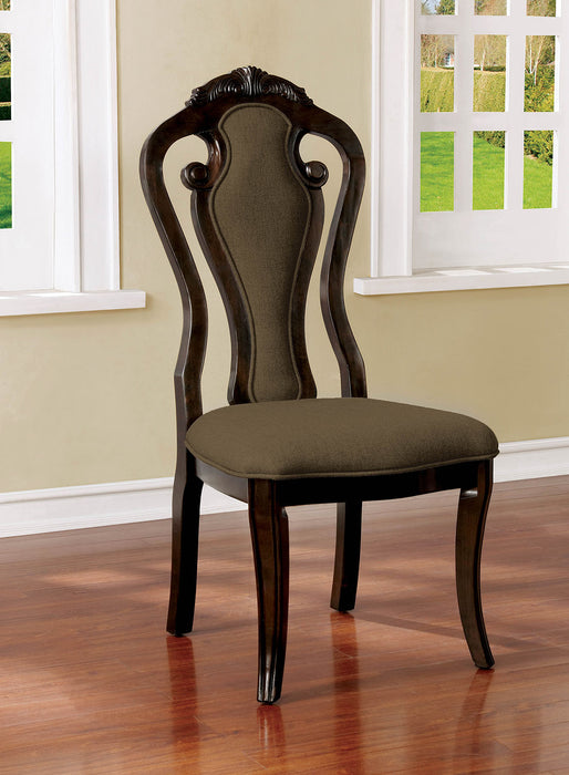 Rosalina Walnut/Beige Side Chair (2/CTN) image