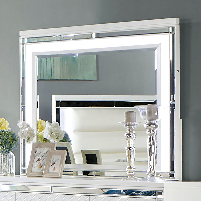 CALANDRIA Mirror w/ LED, White image