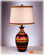Tbl Lamp Poly - Multi color stripes