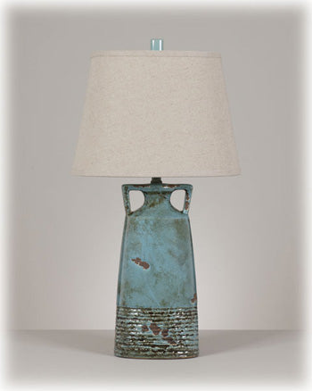 Tbl Lamp Ceramic Antique Blue Finish