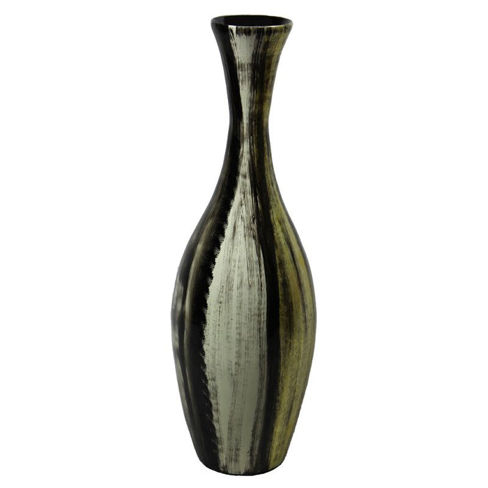 Vase Ceramic Laquer Bamboo 24.4 x 7.87
