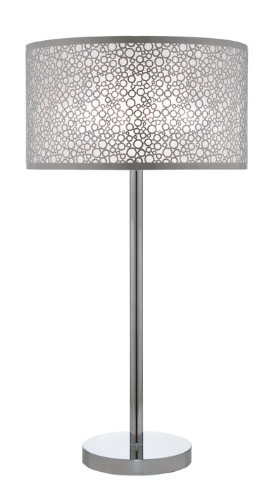 26.5" Table Lamp  W/ Chrome Shade Design
