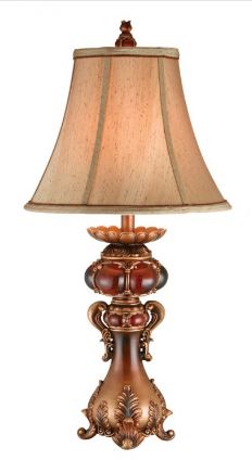 Burgundy Table Lamp