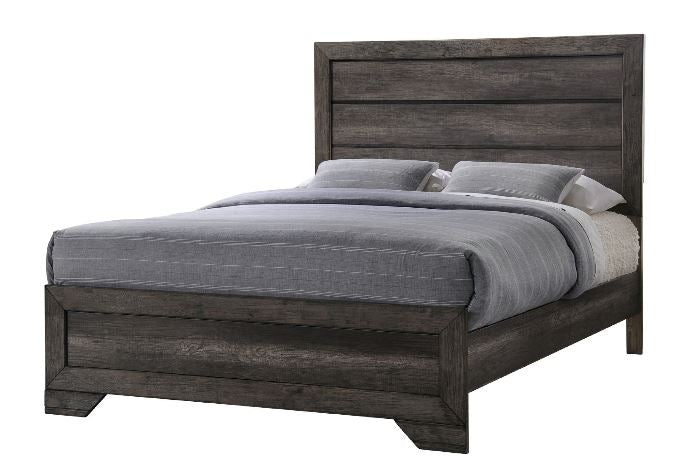 Queen Bed Nathan Distressed Gray
