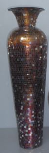 Metalic Mosaic Vase 31"