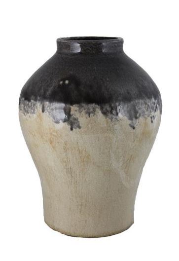 Black and Cream Vase