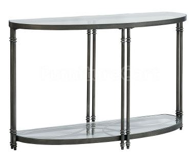 Sofa Table Metal W Glass Shelf