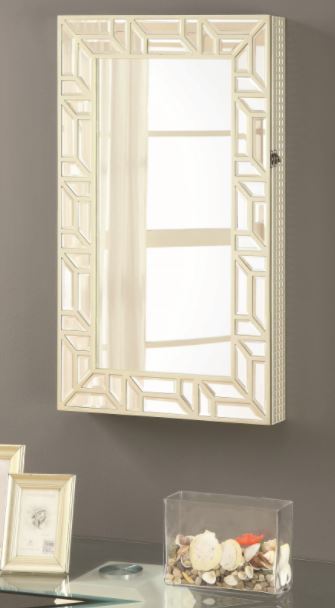Mirror/Jewelry Armoire Champagne