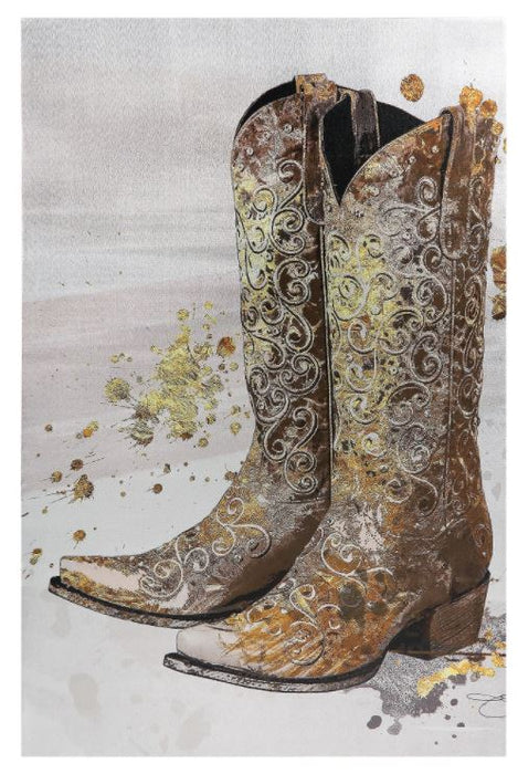 Picture Silver Canvas Boots