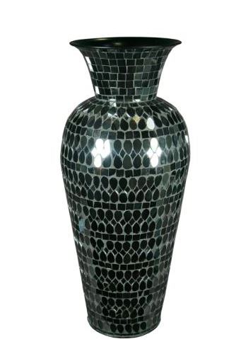 Vase Mosaic Black 18.75 x 8.25