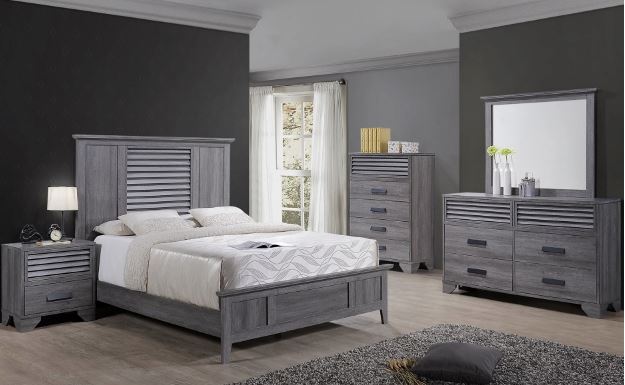 4-P Queen Sarter Bedroom Gray