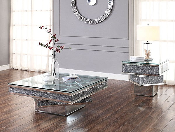 Coffee Table Square Crystal & Glass
