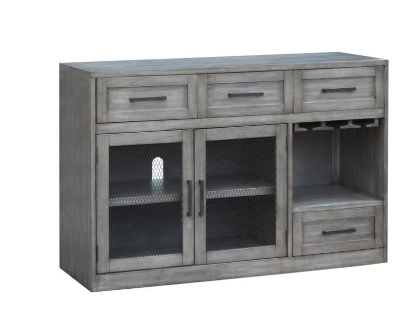TV Stand Server Shelter Cove Gry Drawers/Shelves