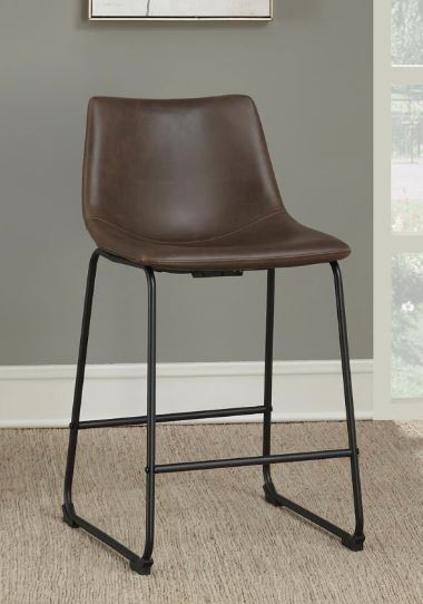 Counter Height Stool 2-Tone Brown Industrial