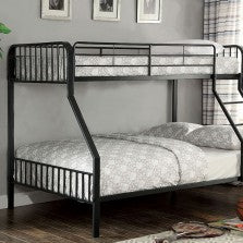 Twin/Full Bunk Clement Bed Black Mull Metal Construction