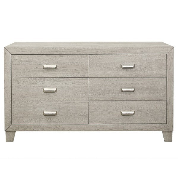 Dresser for Quinby Collection Light Brown W Nickel-finish-Pulls