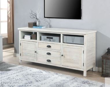 TV Entertainment 65" Stand in a White Finish