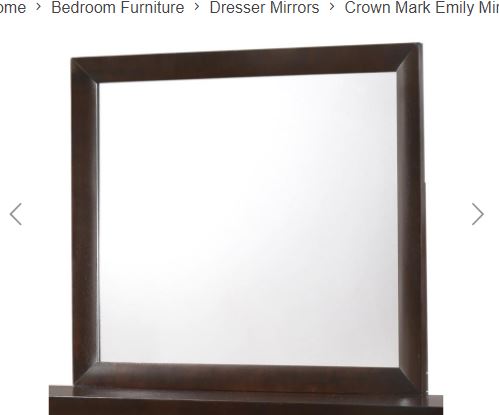 Mirror in Dark Cherry for Emily Dresser