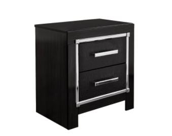 Night Stand 2-Dr Kaydell in Black w Silver Trim
