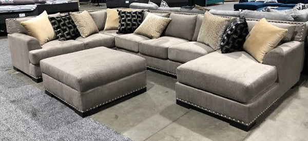 3-P SECTIONAL W CHAISE OLYMPIA WINSTON PEBBLE