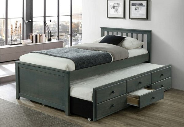 DAYBED WITH TRUNDLE GRAY