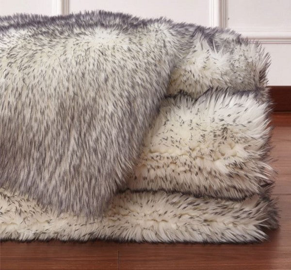 Area Rug Modern Fox Faux Fur Luxury